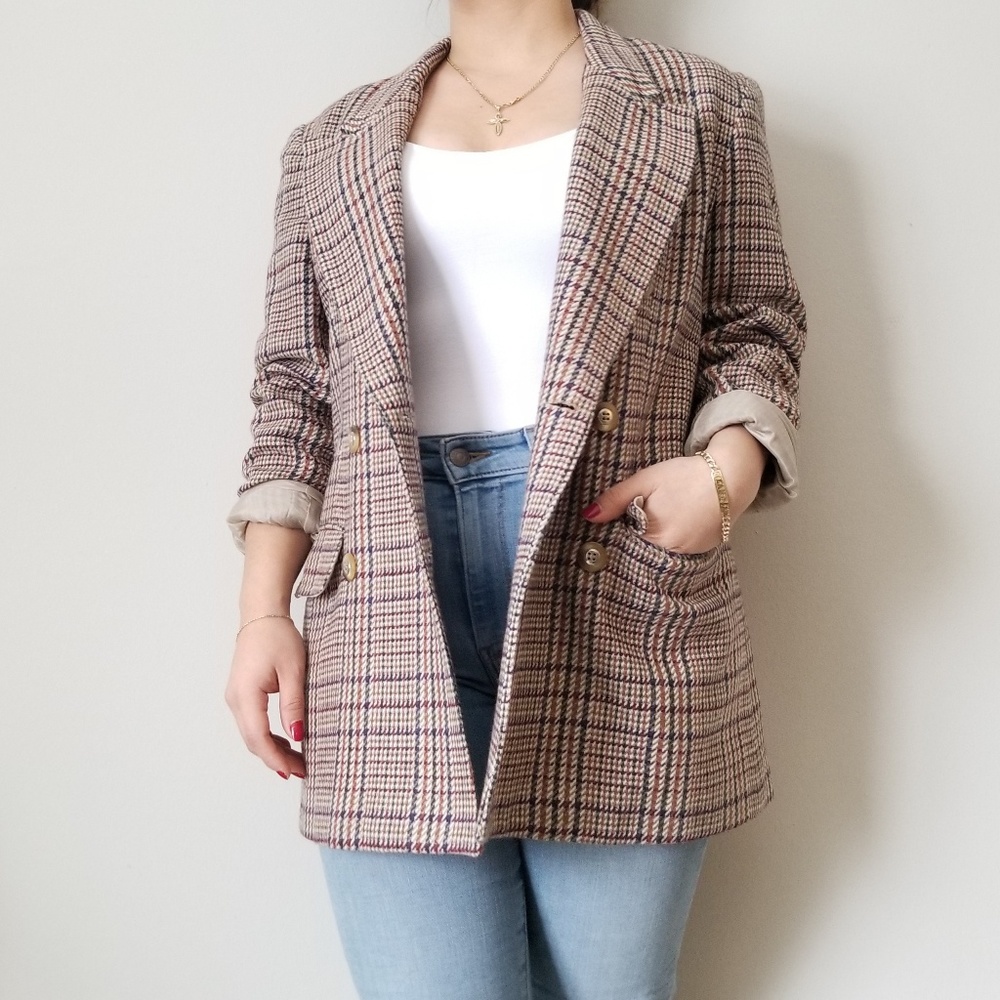 Hugo Buscati Plaid Coat